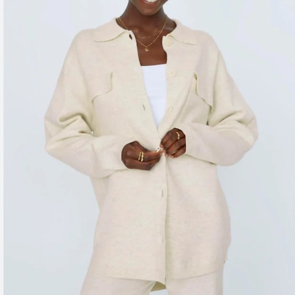Aritzia Sweaters - Aritzia Wilfred Free Women’s Ronnie Sweater Heather Light Birch Size Large